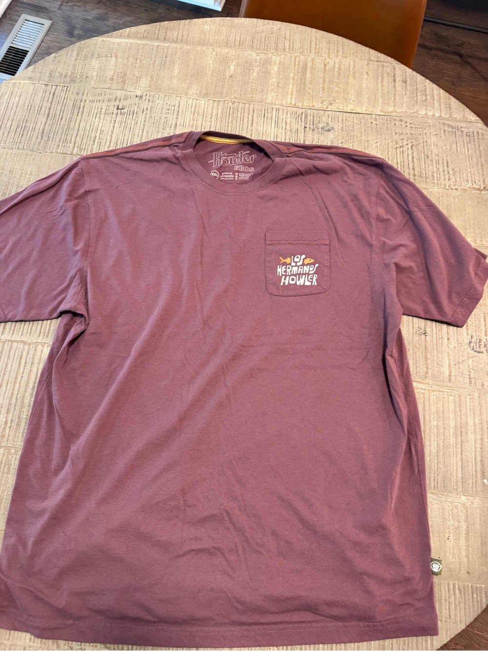 Howler Brothers Maroon Short Sleeve Pocket Tee